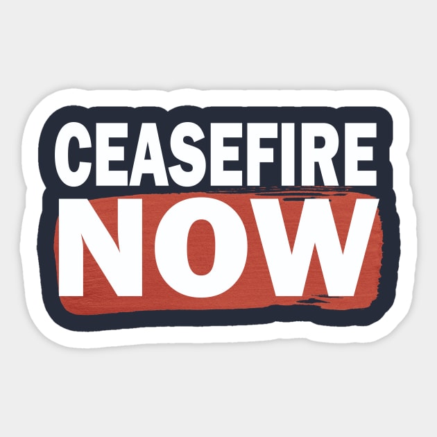 Ceasefire in Gaza Sticker by IKAT